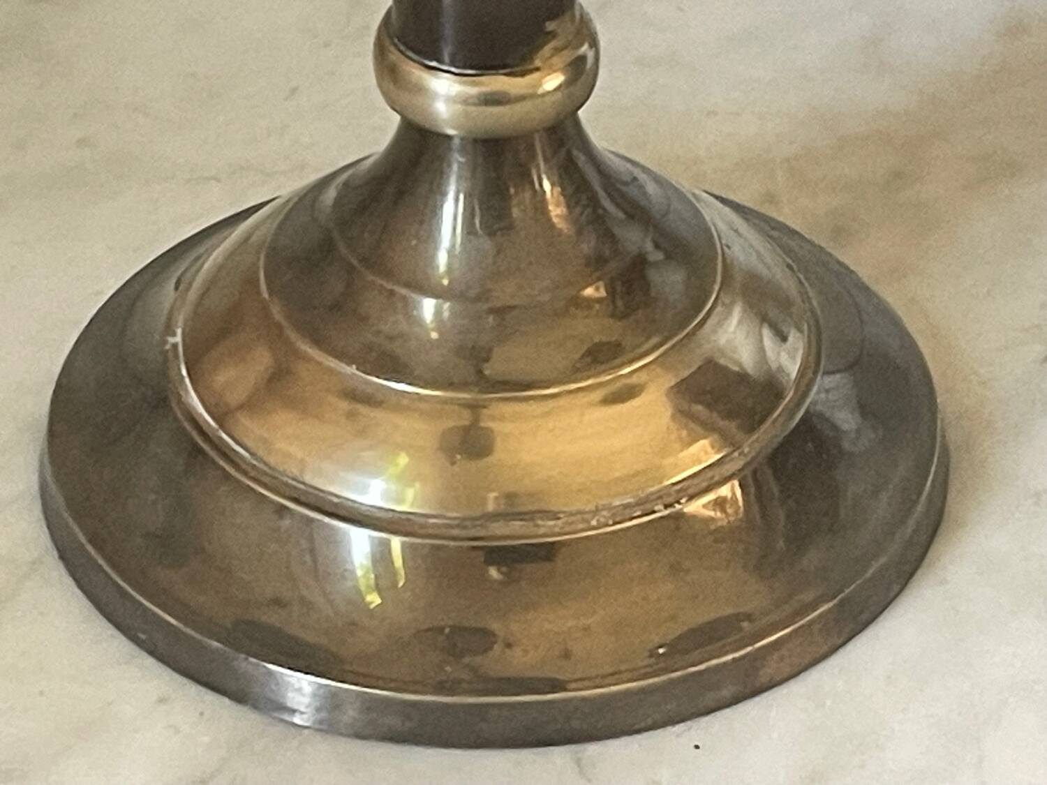 Two-tone solid brass chandelier