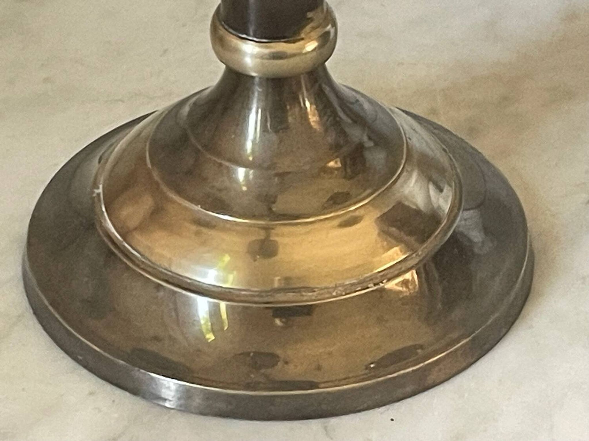 Chandelier en laiton massif bicolore