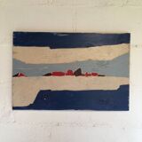Abstract painting on panel