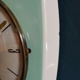 Vintage ceramic clock silent wall clock "Elbor green celadon"