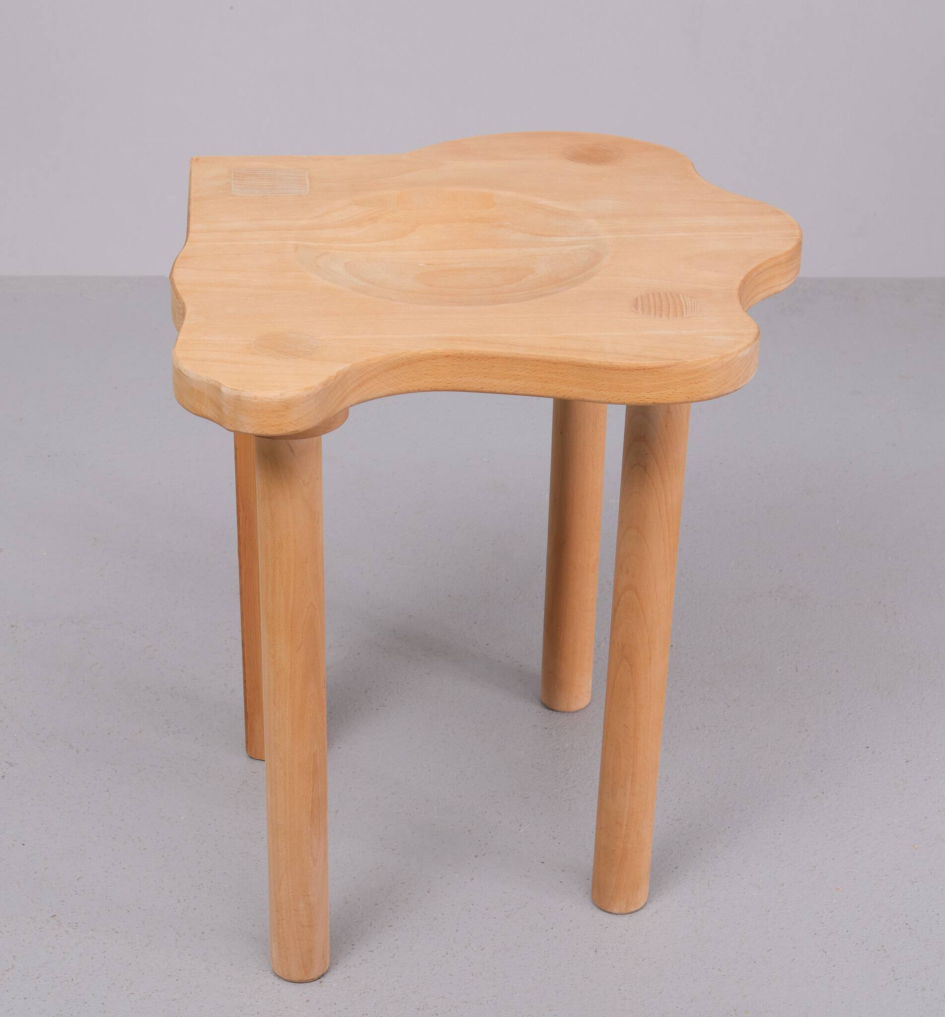 Solid Pine Stool by Era Herbstb 1980s Germany
