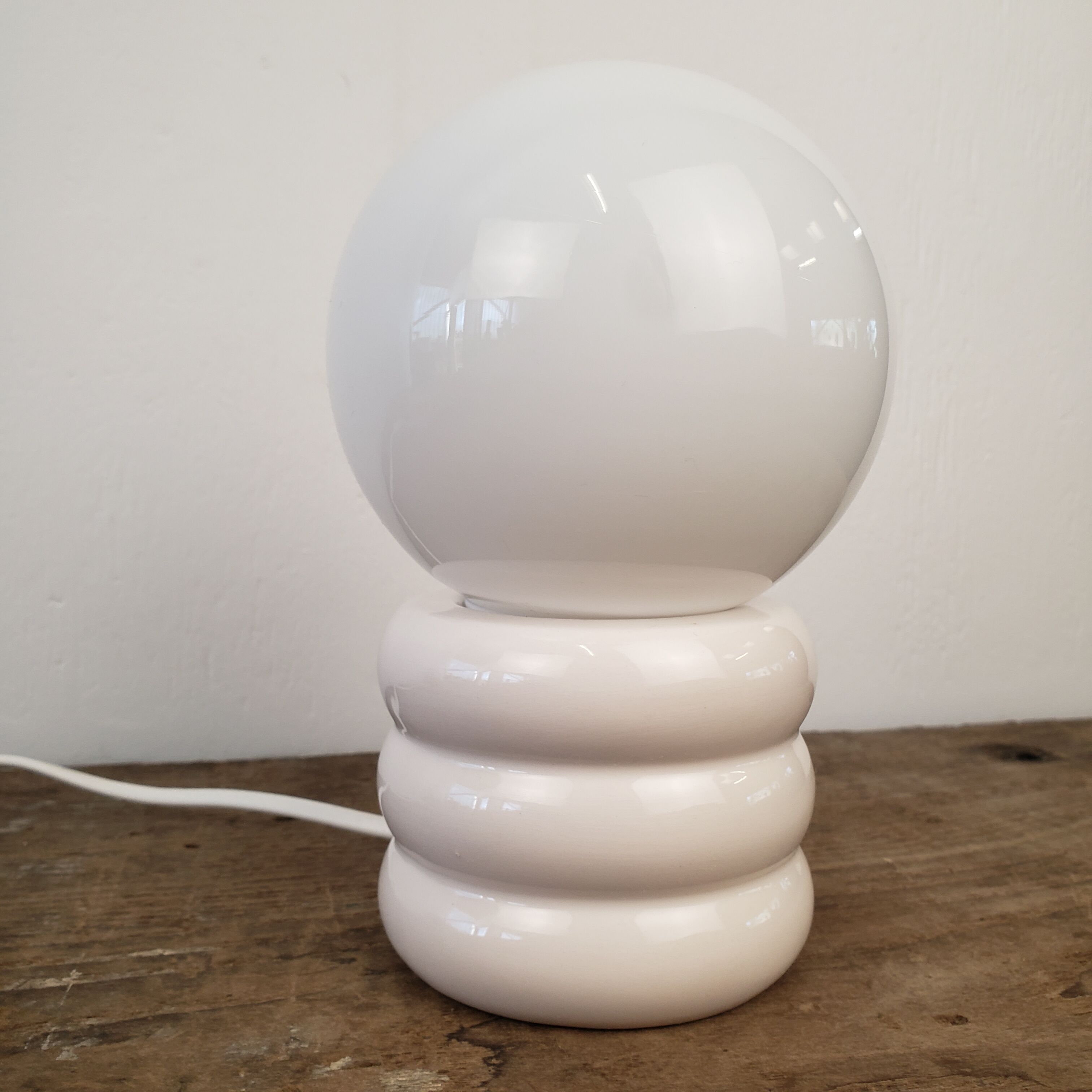 White vintage table lamp