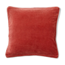Coussin en velours 50x50cm couleur rouge brique