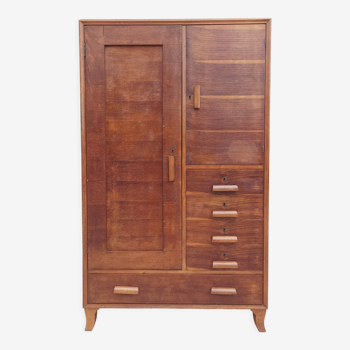 Vintage oak cabinet Querena Francesco Torino