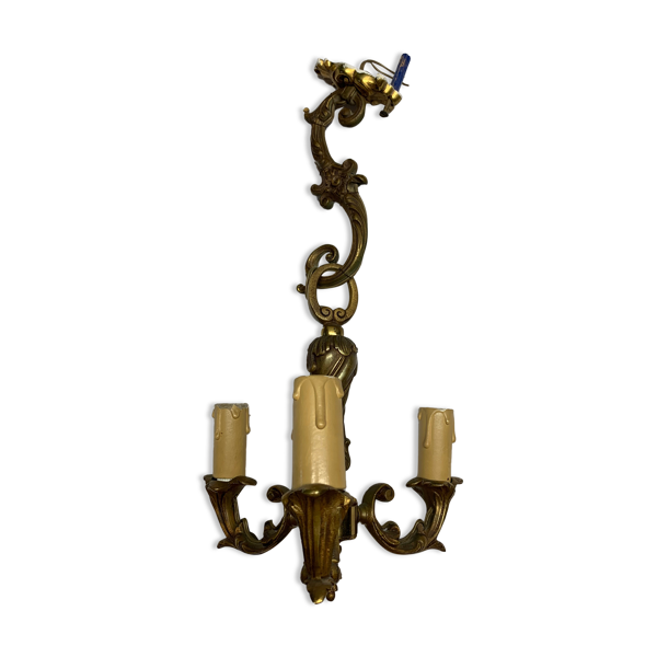 Applique de style louis XV en bronze doré Applique lustre à 3 branches de sty