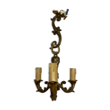 Louis XV style wall lamp in gilded bronze