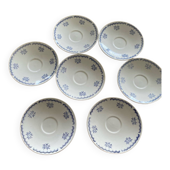 Set of 7 Gien cup plates PATAY model