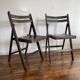 Lot de 2 chaises pliantes anciennes