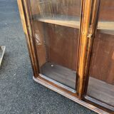 Large Old Glass Library – Double Glass Door – Wood