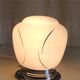 Ceiling light, globe wall lamp in opaline and chrome mount - mid 20th century.