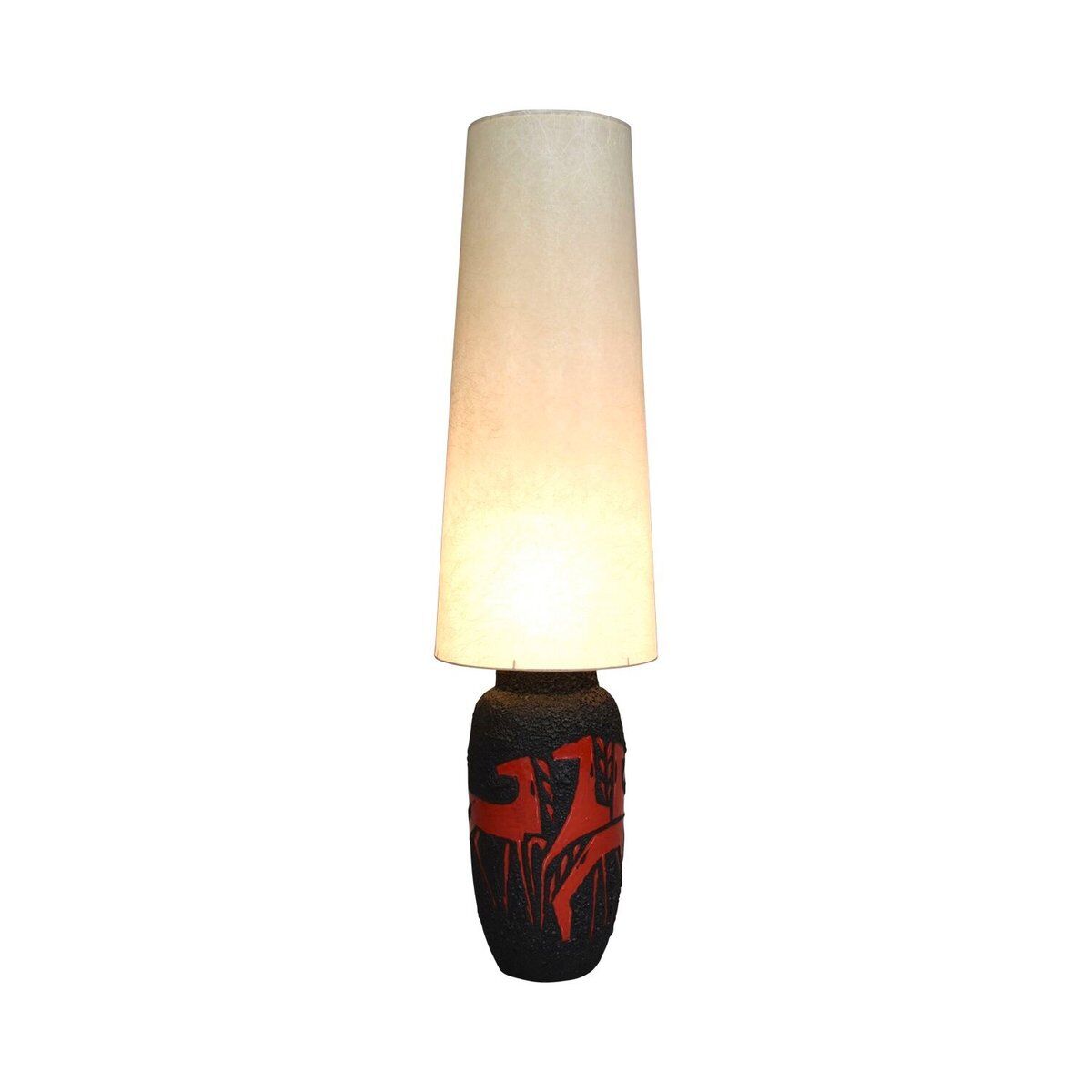 Vintage German ceramic floor lamp from Scheurich, 1970s