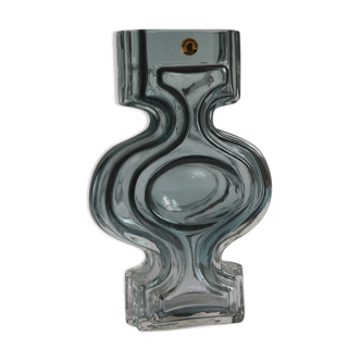 Helena Tynell green glass Emma 1310 vase for Riihimaën Lasi, Finland, 1968.
