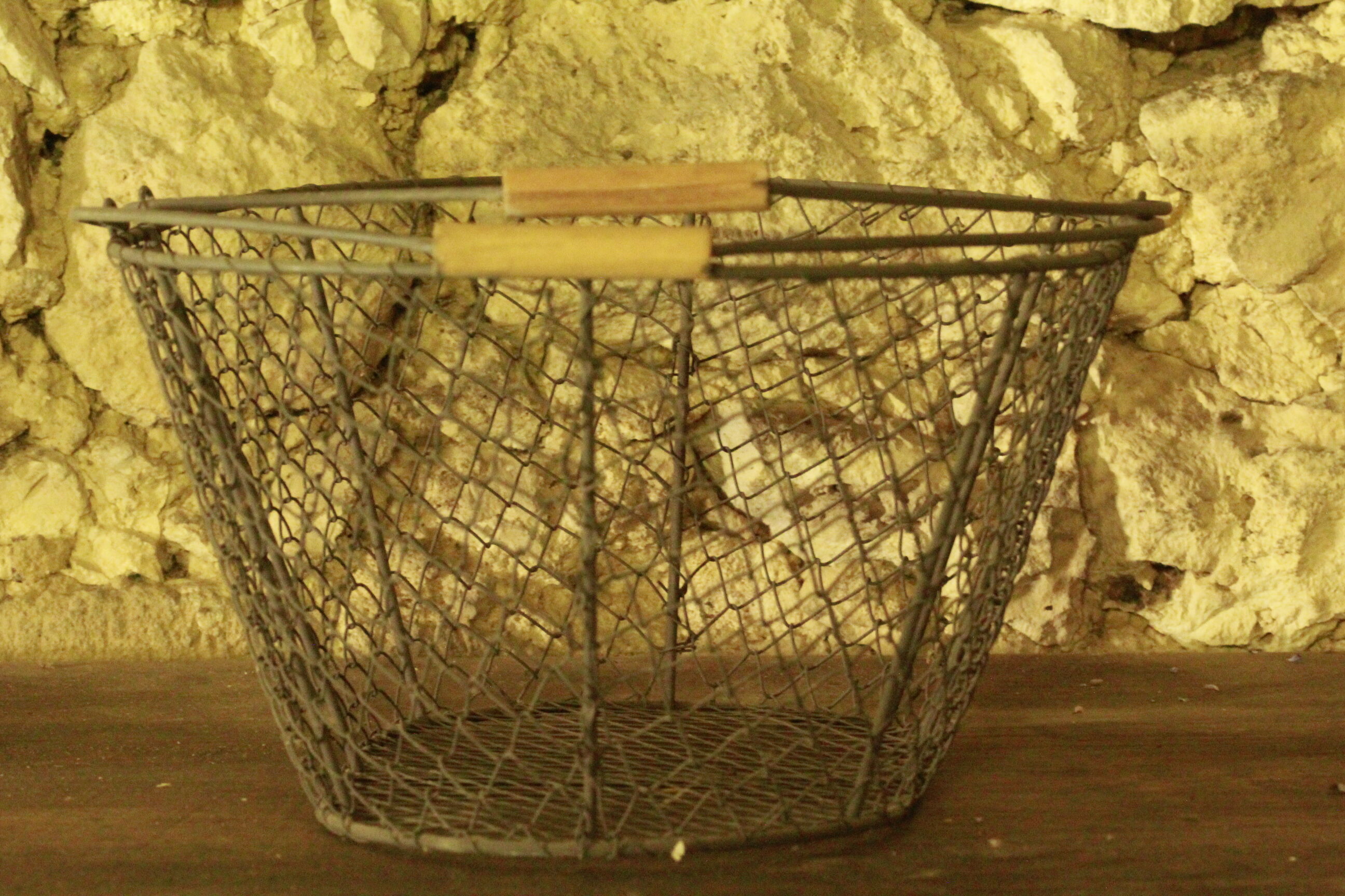 Old metal basket
