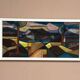 Large oil on panel by Josef Gustafsson, Cubist Landscape, Signed