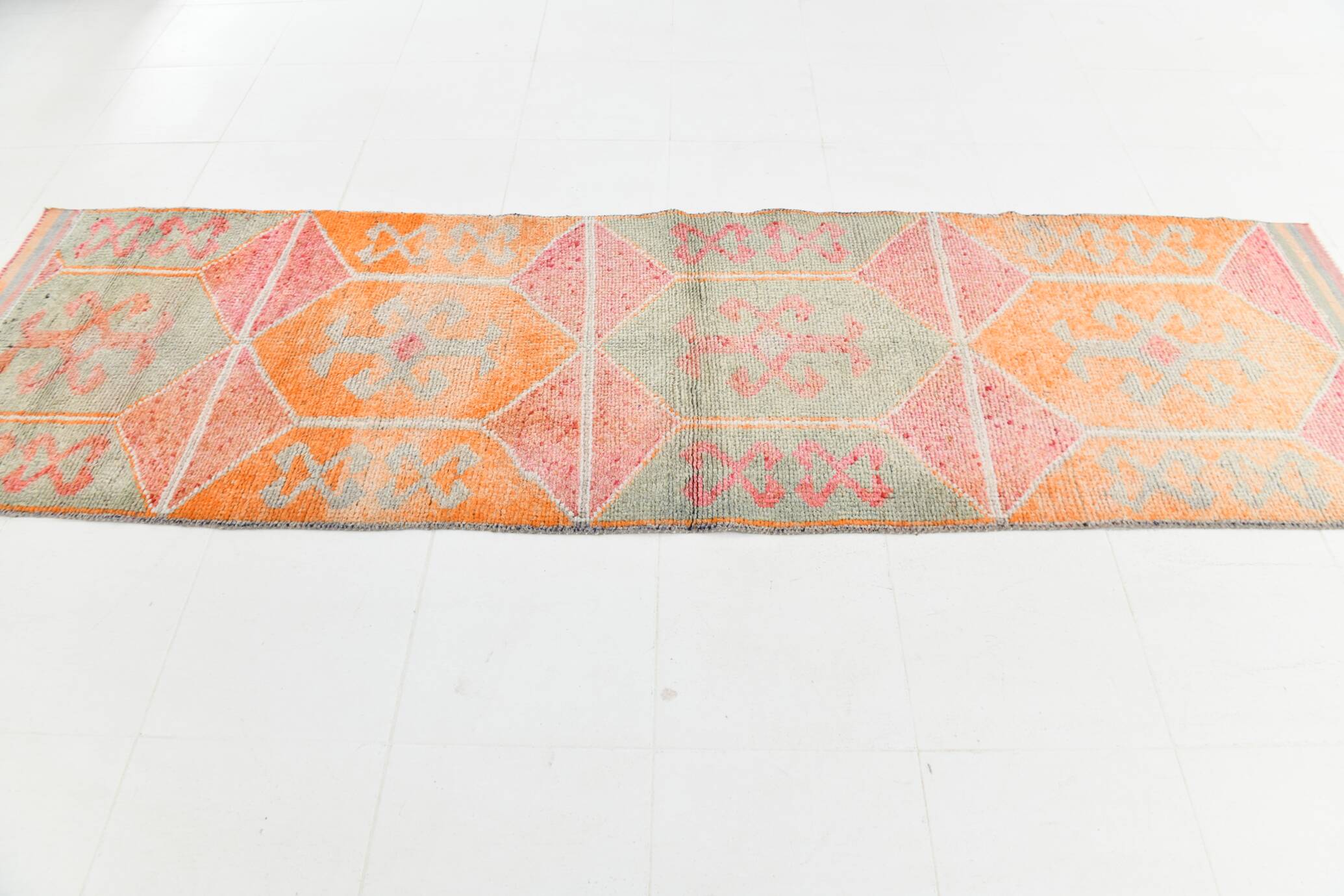 Tapis de couloir vintage turc, 90 x 319 cm