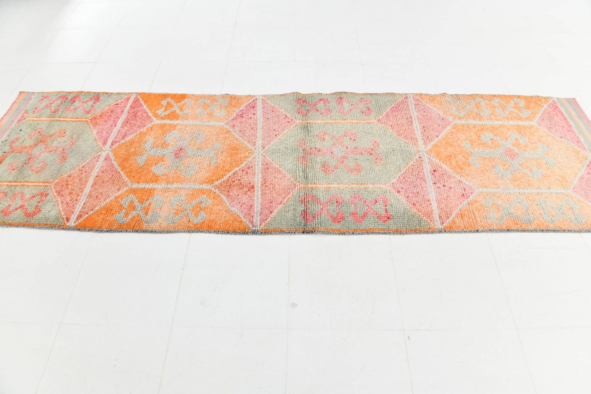 Tapis de couloir vintage turc, 90 x 319 cm
