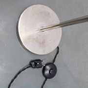 Lampe de sol Art Déco réglable, nickel, Tchécoslovaquie, années 1930