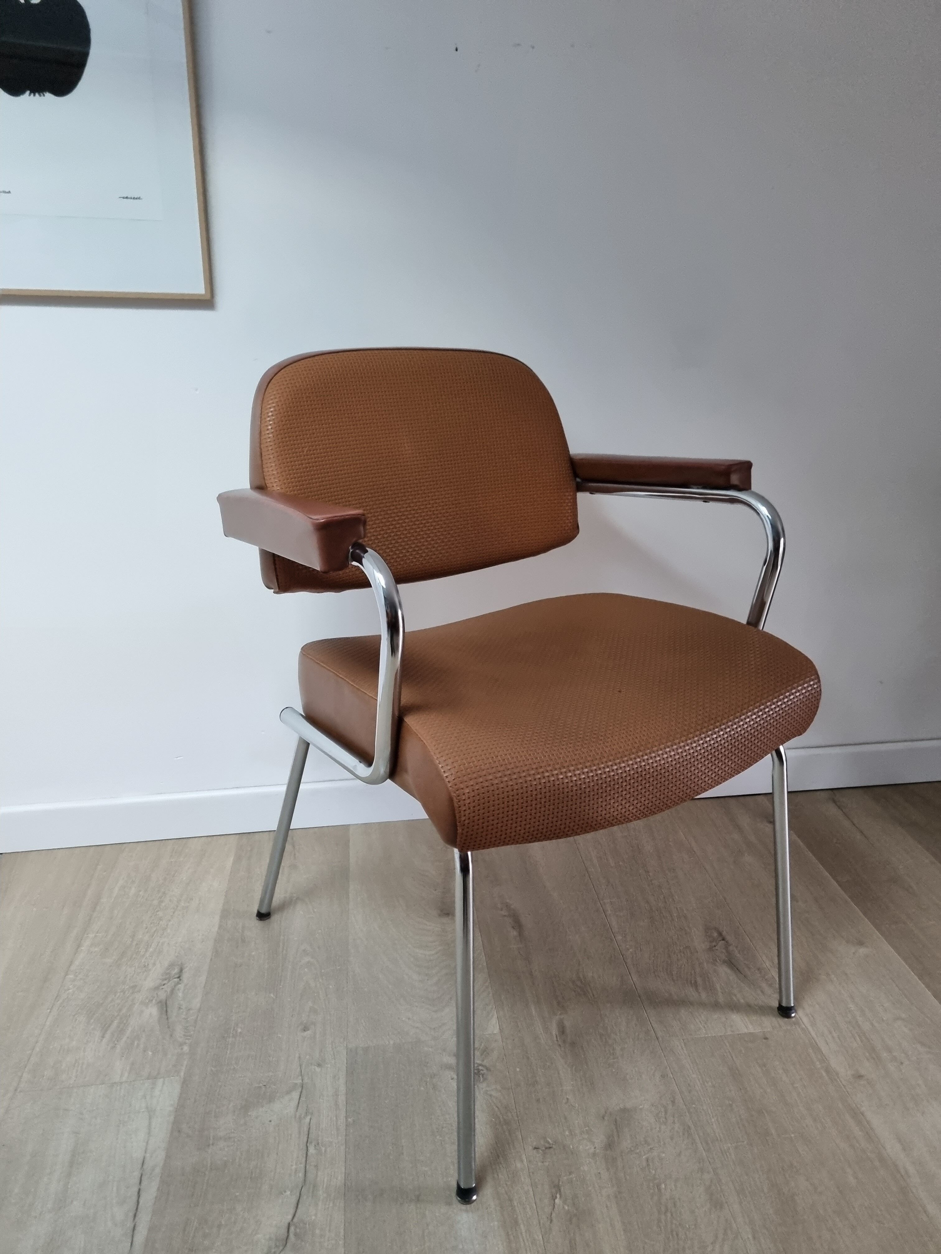 Vintage two-tone skai armchair