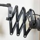 Dark Grey Industrial Scissor Wall Lamp from Elektroinstala, 1960s