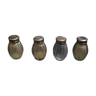 Christofle silver salt shakers / pepper shakers