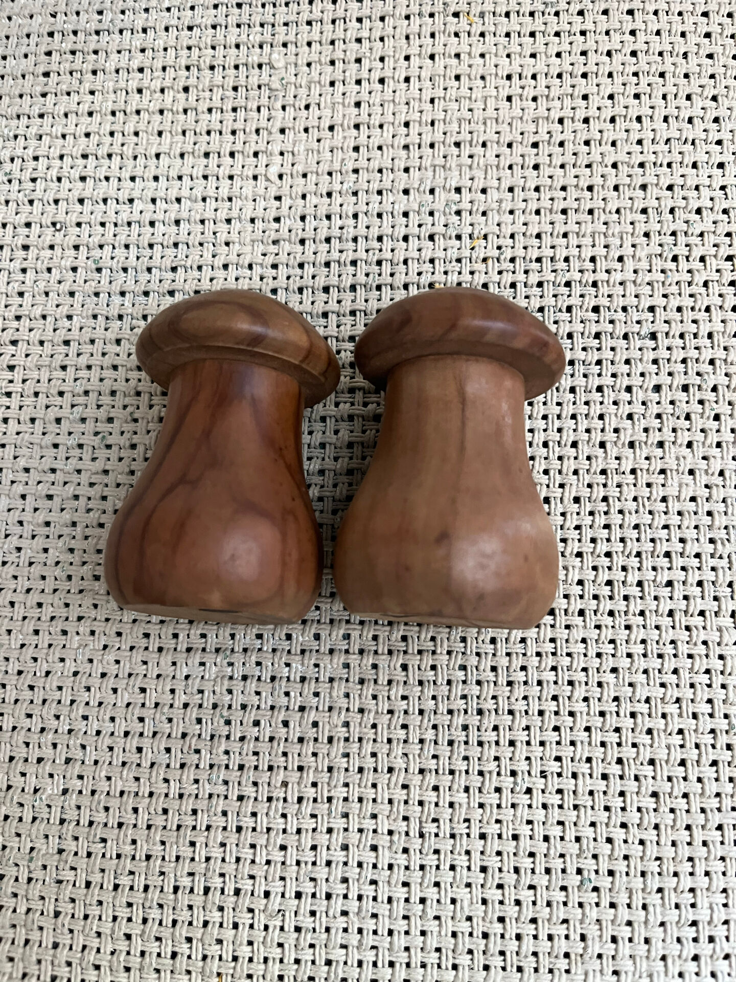 Salt and pepper shakers in wood
