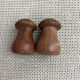 Salt and pepper shakers in wood