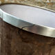 Suede and chrome table lamp