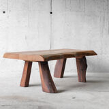 Free form coffee table in solid Elm-1970