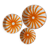 Set of handmade Moroccan ceramic deep dishes – Sole pattern