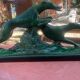 Art Deco sculpture by Charles Lemanceau, Two Greyhounds, Saint Radegonde.