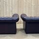 Pair of 2-seater leather Chesterfield sofas from the 1990s by Thomas LLOYD