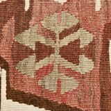 5x10 Pale Red & Brown Geometric Persian Kilim Rug, 170x310Cm
