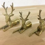 Trio deer brass vintage 1970