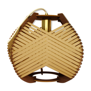 Lampe camel tissée à