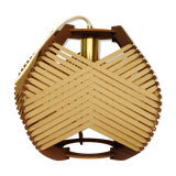 Lampe camel tissée à poser