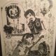 Illustration/signed paper print, framed, 60s/70s