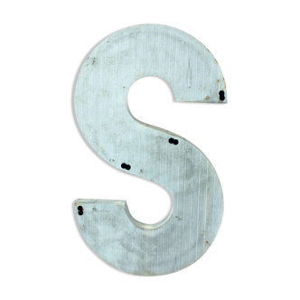 Industial zinc letter s, Czechoslovakia 19650s