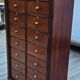 Notary Filing Cabinet with 20 Drawers Opening with Flaps