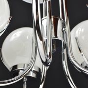 Modernist chrome chandelier