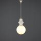 Lustre vintage des années 1960 en verre blanc