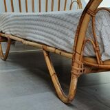 Rattan basket bed from the 50s
