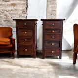 2 commodes, chevets en bois