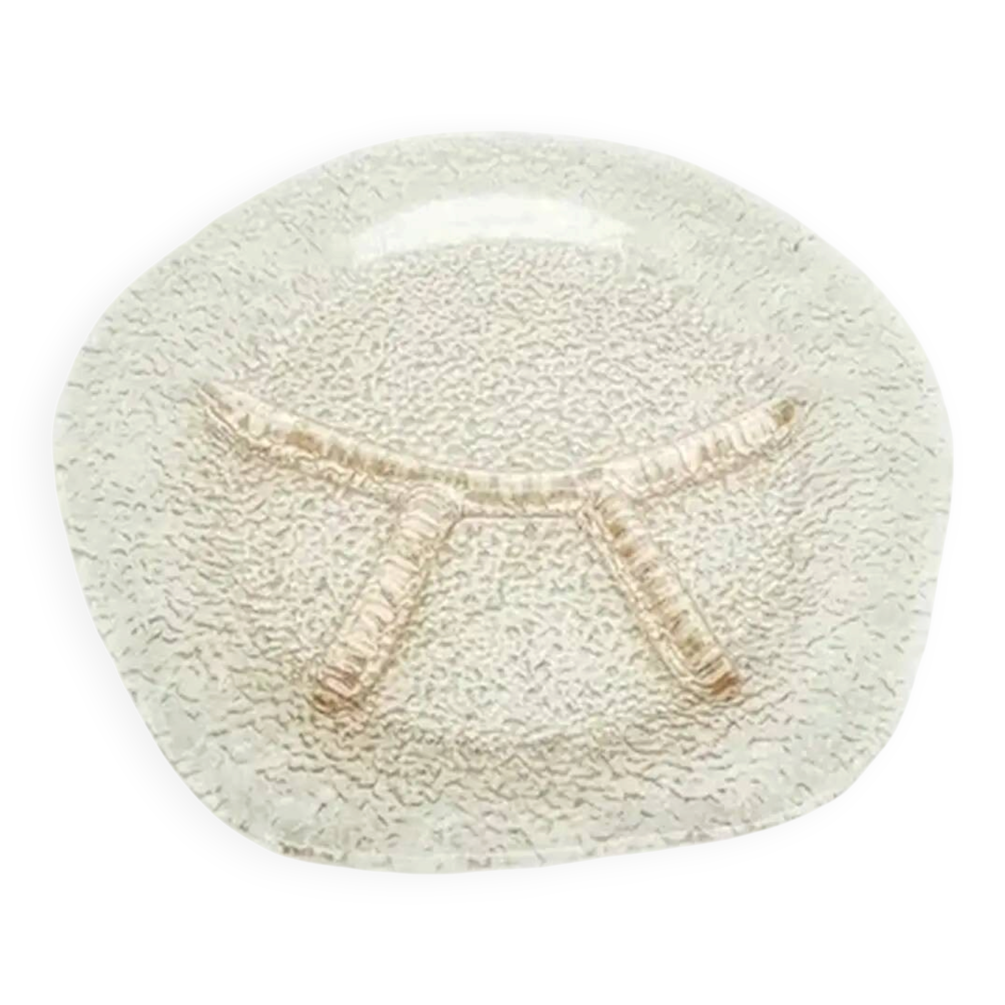 Plateau d'apéritif, moderne du milieu du siècle, verre rose pressé, design de J. S. Drost, Ząbkowice, Pologne, années 1970