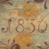 Antique solid wood trunk dated 1836 #13