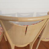 4 Old Chairs " Baumann France "No. 1160 Vintage