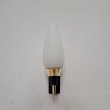 Vintage Arlus wall light in opaline and brass 1950s