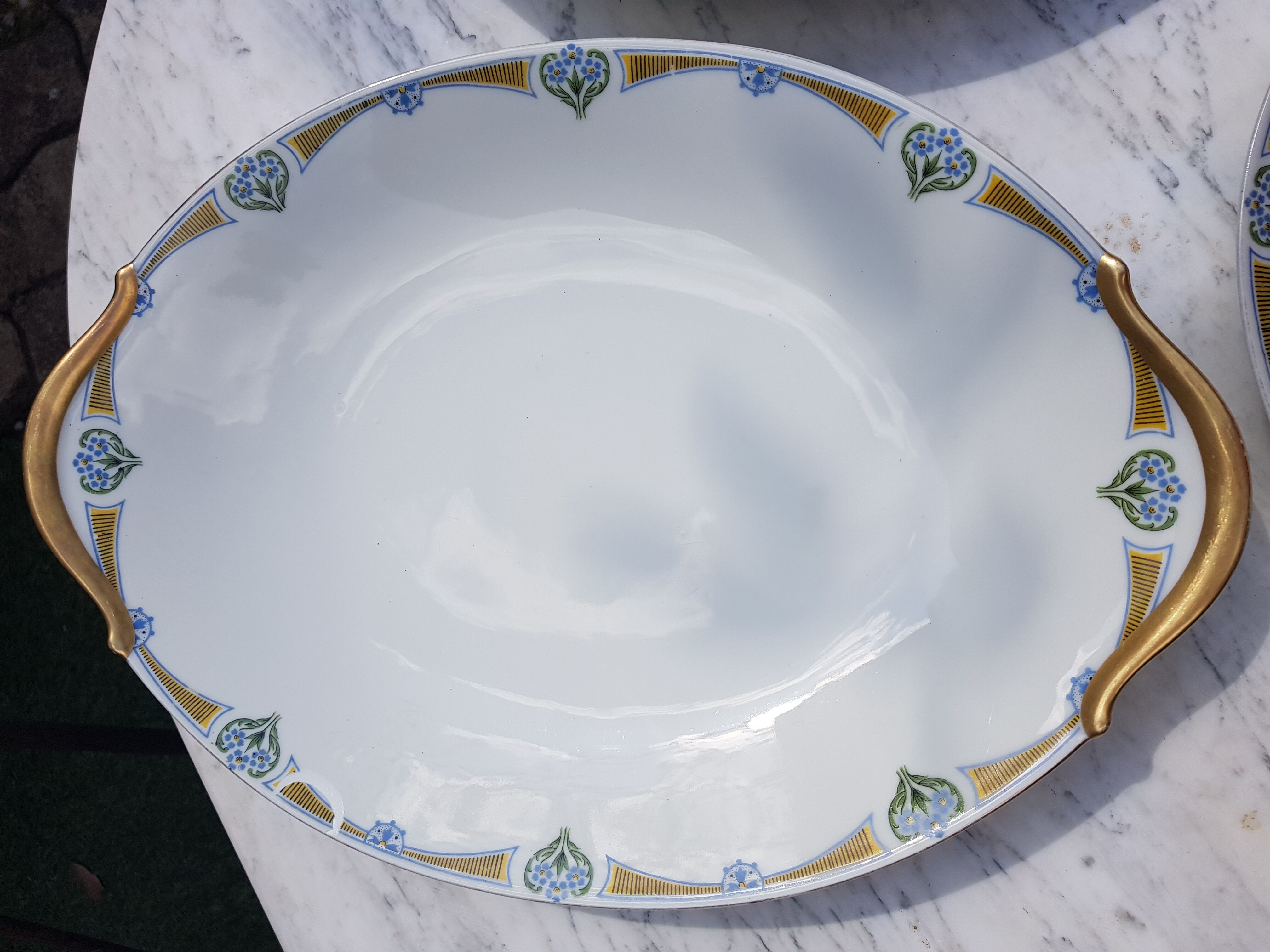 3 large serving dishes in Limoges porcelain