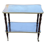 Desserte vintage double plateau doré