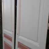 Pairs of large antique Haussmann-style wardrobe doors from the 19th century.