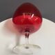 Empoli red large glass shape vase 1960s